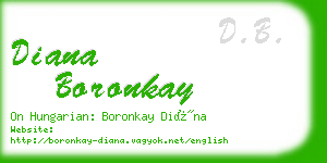 diana boronkay business card